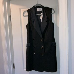 Black vest dress